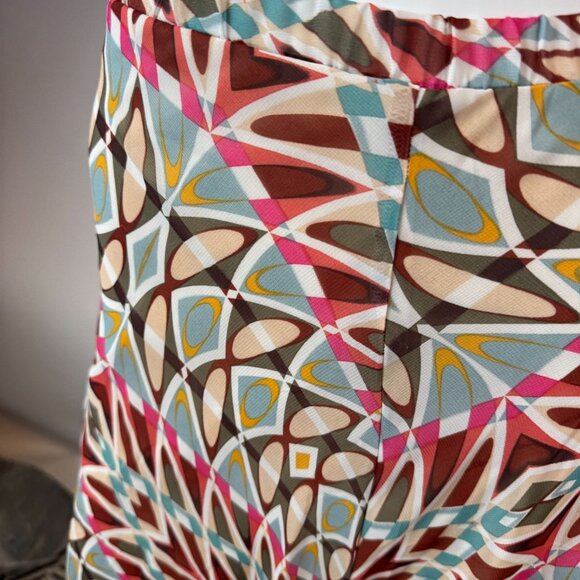 Chenault Womens Geometric Print High-Low Skirt S Polyester - Picture 5 of 16